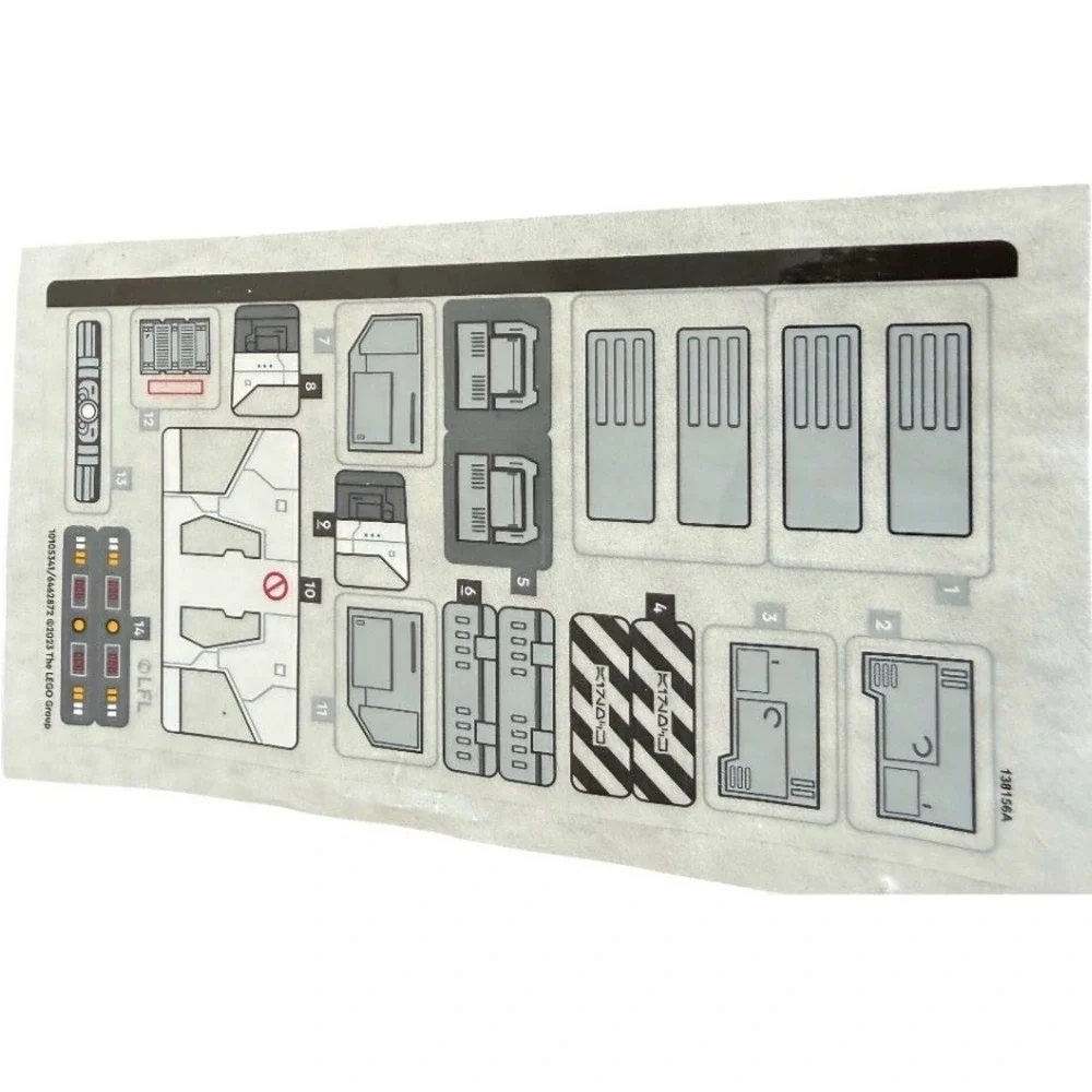 LEGO Star Wars 75348 Mandalorian Fang Fighter vs TIE  Replacement Sticker Sheet